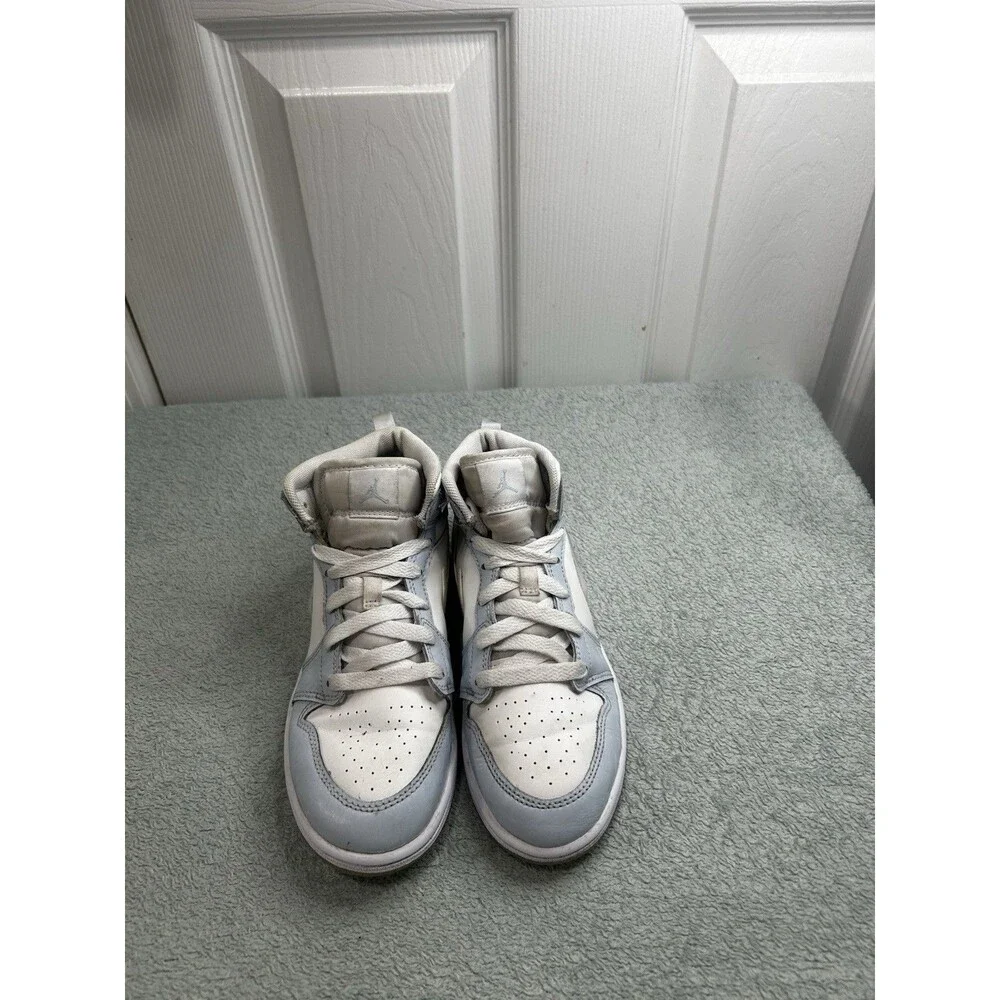 Nike Air Jordan 1 Mid GS White Ice Blue DQ9118-400 Youth Size 3Y Sneakers